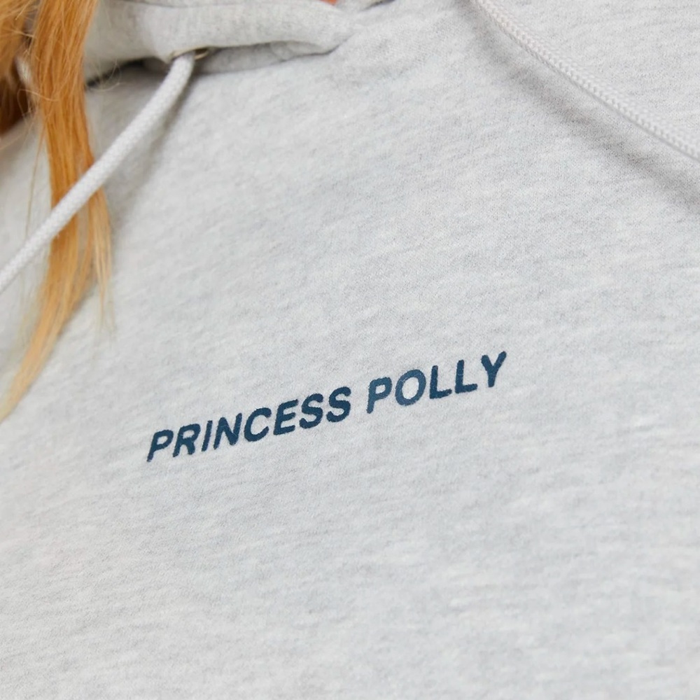 Princess Polly Heather Gray Pullover Hoodie - Picture 3 of 6